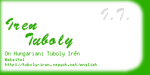 iren tuboly business card